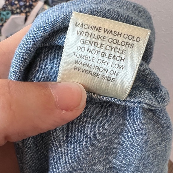 VNTG Y2K Christopher & Banks Denim Jumper Mini Shift Dress - Picture 9 of 9